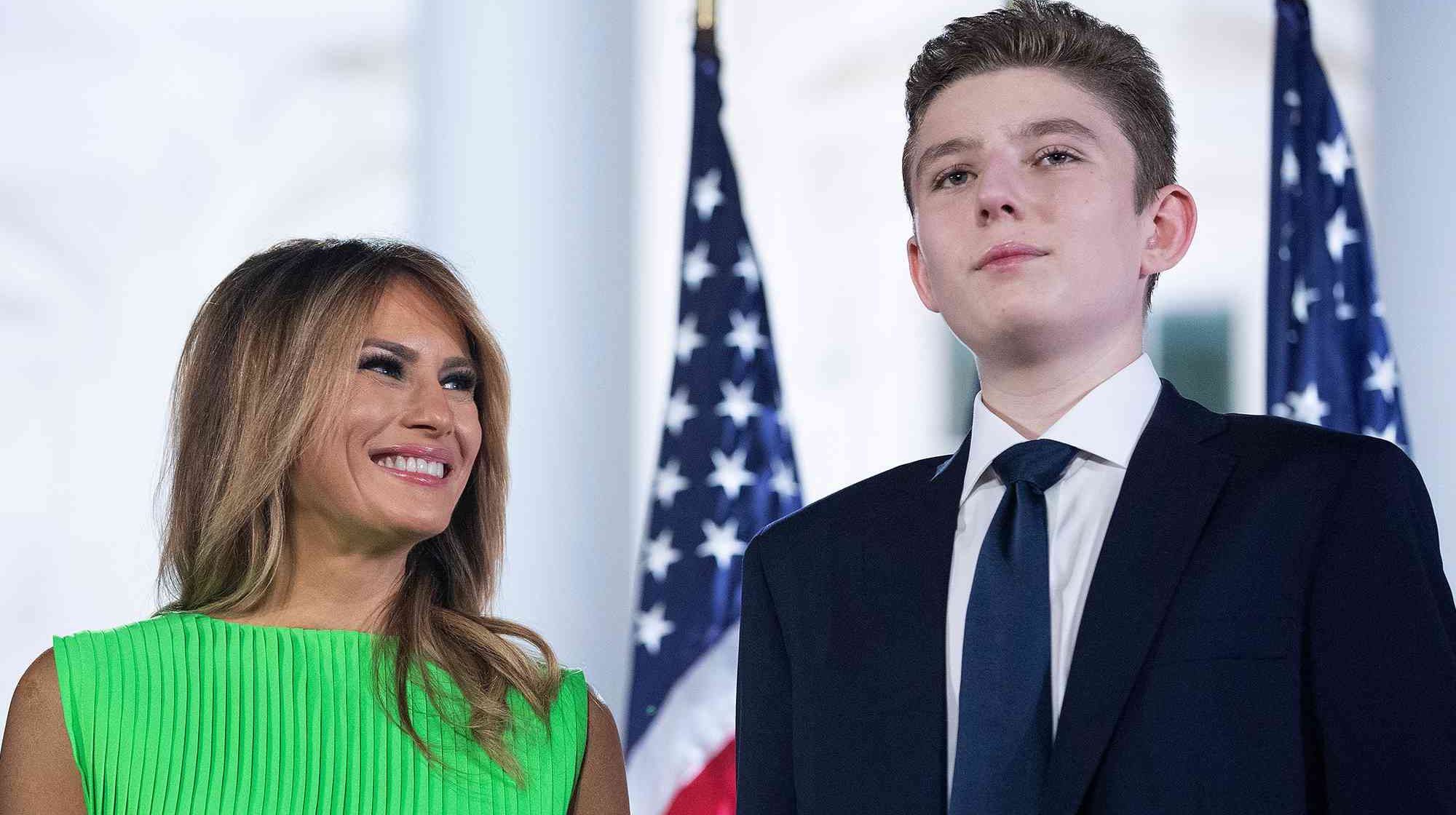 How old is Borron Trump