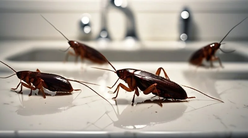 How do plumbing systems create hidden pathways for cockroach movement?